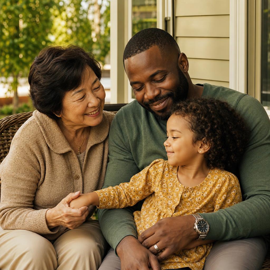 Diverse multi-generational family representing the patients Radiant serves