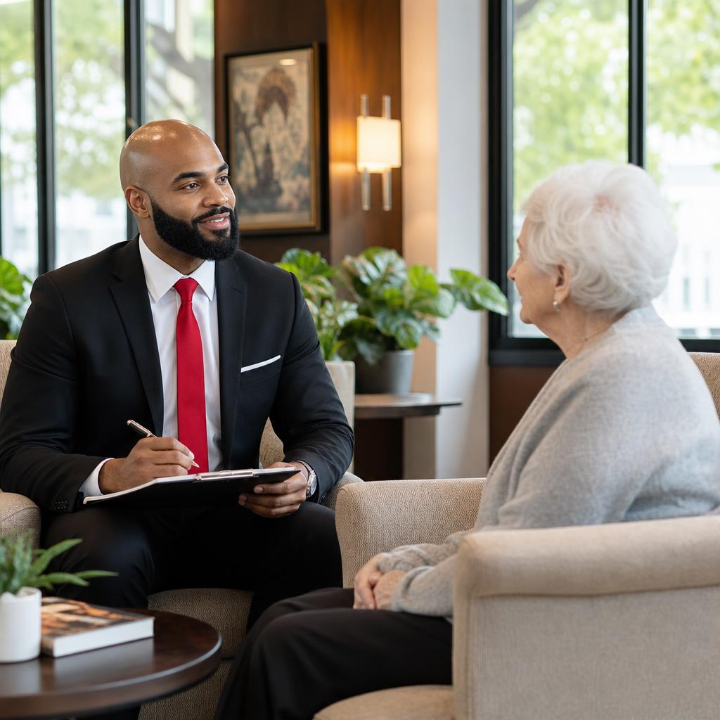 Psychiatric provider in a compassionate consultation with a patient